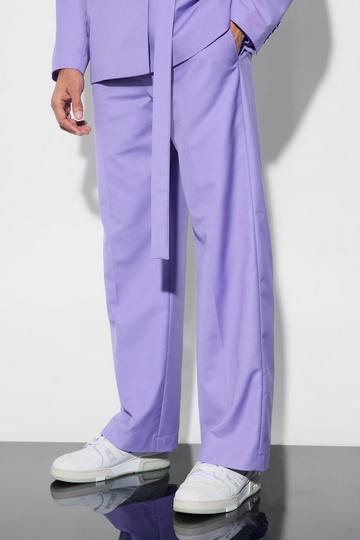 Wide Fit Suit Trousers lilac