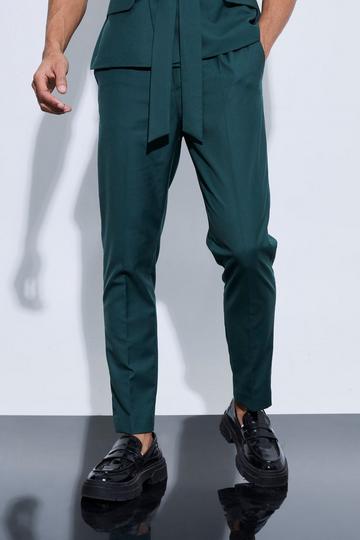 Tapered Fit Suit Trousers green