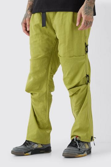 Tall Elasticated Waistband Relaxed Nylon Trouser sage