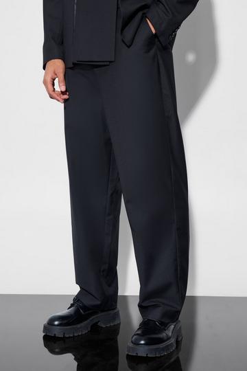 Relaxed Fit Suit Trousers black