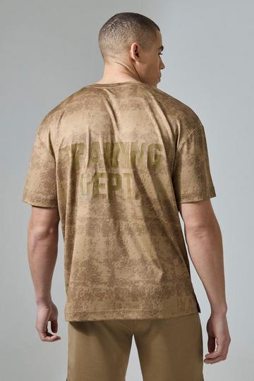 Active Training Dept Oversized Camo T-shirt brown