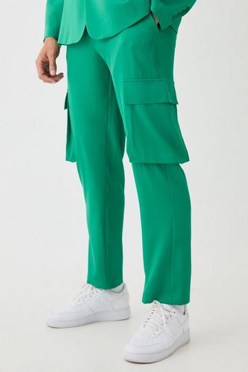 Mix & Match Tailored Cargo Trousers green