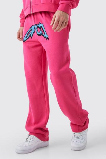 Pink Relaxed Satin Ofcl Gusset Jogger