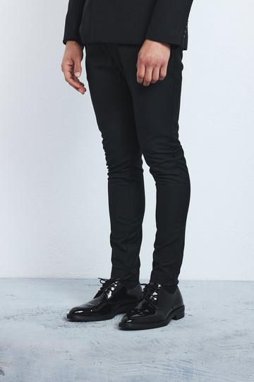 Super Skinny Fixed Waist Tailored Trousers black