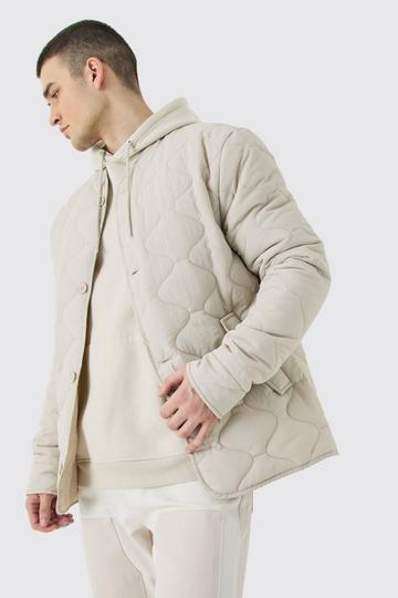 Stone Beige Tall Onion Quilted Liner Jacket