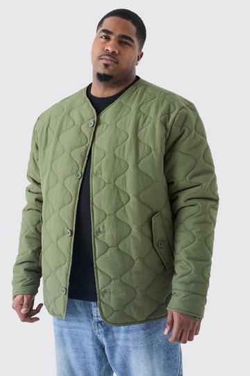 Plus Onion Quilted Liner Jacket khaki