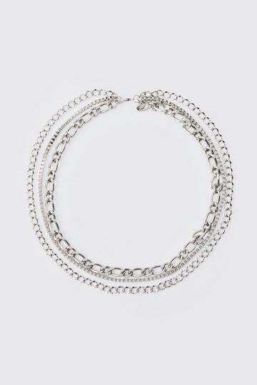 Chain Multi Layer Necklace silver