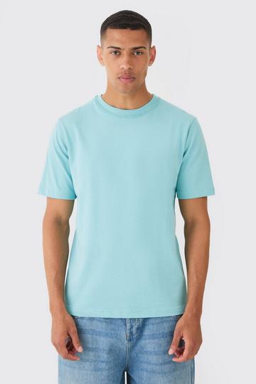 Blue Core Heavy Carded Layed On Neck T-shirt