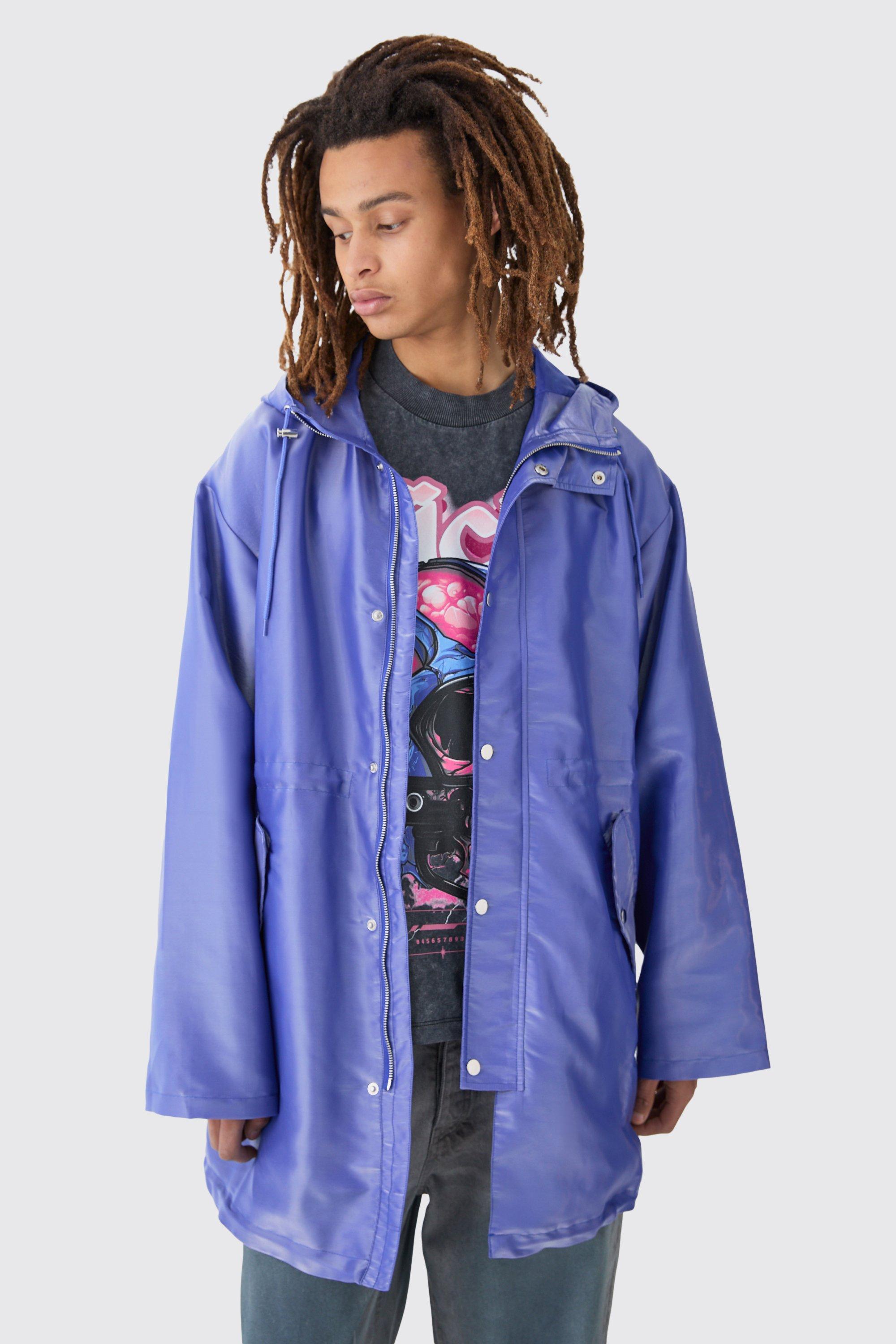Plus Hooded Colour Block Parka Jacket In Black | boohooMAN USA Plus Hooded Colour Block Parka Jacket In Black | boohooMAN USA