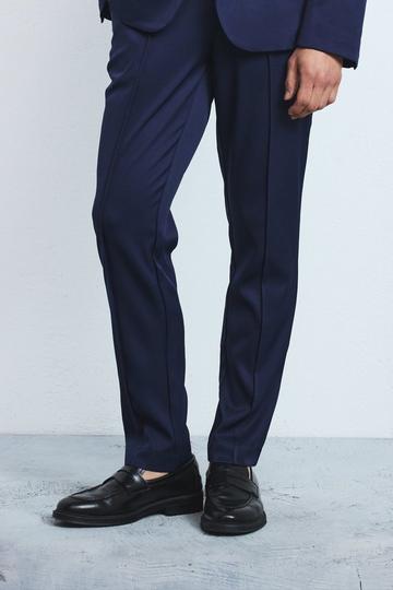 Slim Fixed Waist Tailored Trouser navy