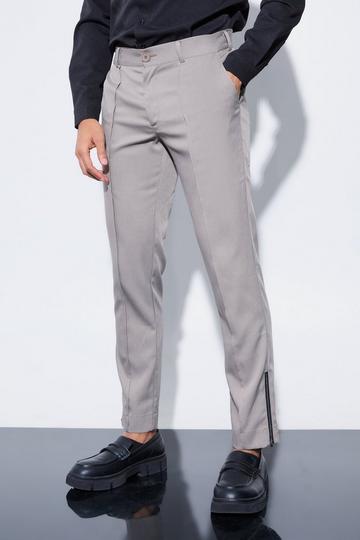 Slim Fixed Waist Tailored Trouser grey