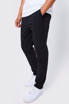 Slim Fit Suede Trousers