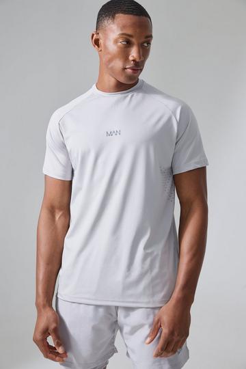 Man Active Perforated Vent T-shirt grey