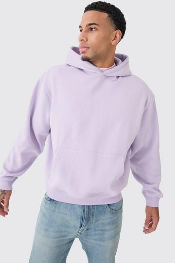 Oversized Boxy Over The Head Hoodie lilac