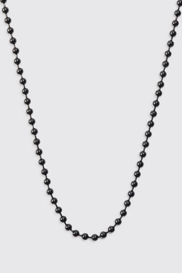 Metal Beaded Chain Necklace In Black black
