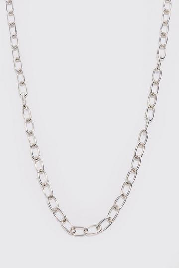 Clasp Detail Chain Necklace In Silver silver