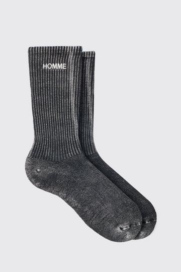 Grey Homme Overdyed Grey Socks
