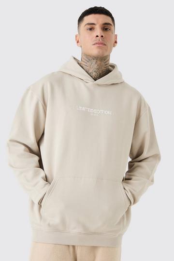 Tall Oversized Basic Limited Hoodie stone