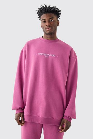 Tall Oversized Extended Neck Limited Sweatshirt rose