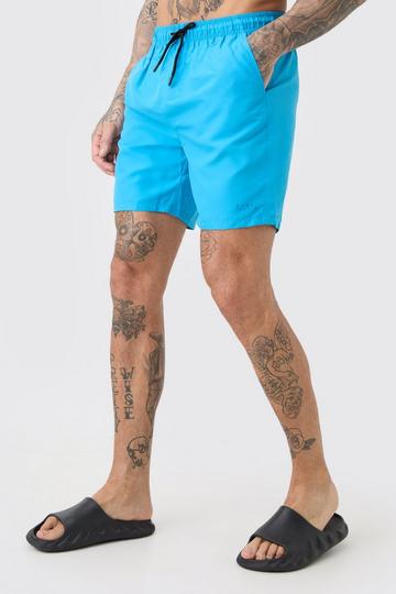Blue Tall Original Man Mid Length Swim Short