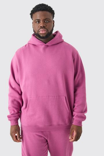 Plus Over The Head Basic Hoodie rose