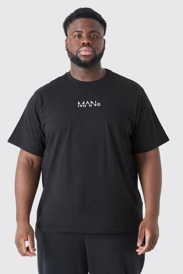 Plus Original Man Print T-shirt black