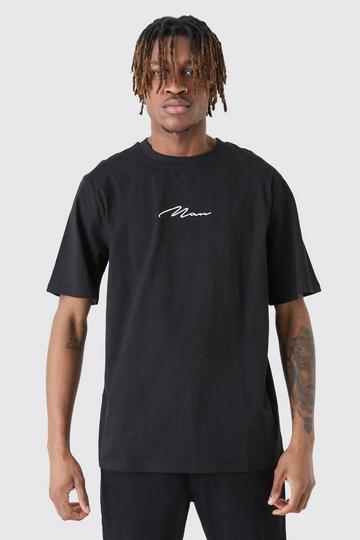 Tall Man Signature Embroidered T-shirt black