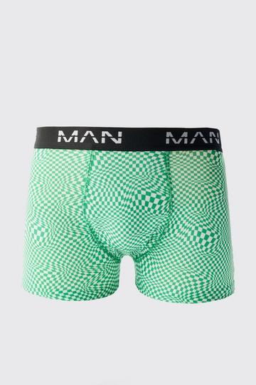Abstract Print Boxers green