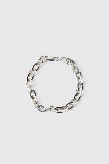 Chunky Metal Chain Bracelet In Silver silver