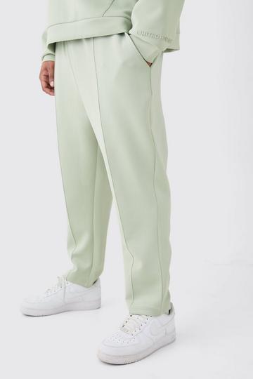 Plus Slim Tapered Cropped Scuba Jogger sage