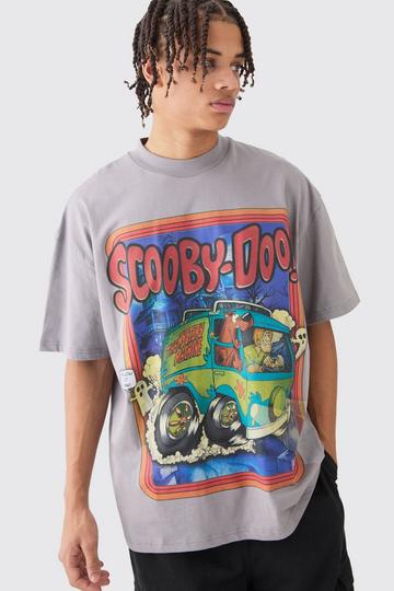 Oversized Scooby Doo Large Scale License T-shirt charcoal