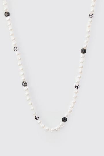 Pearl And Bead Mix Necklace In Black black