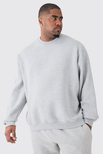 Plus Basic Sweatshirt In Grey Marl grey marl