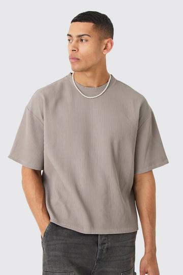 Pleated Oversized T-shirt taupe