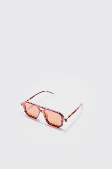 Aviator Sunglasses In Tortoise brown