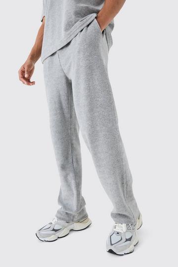Relaxed Fit Towelling Joggers grey marl