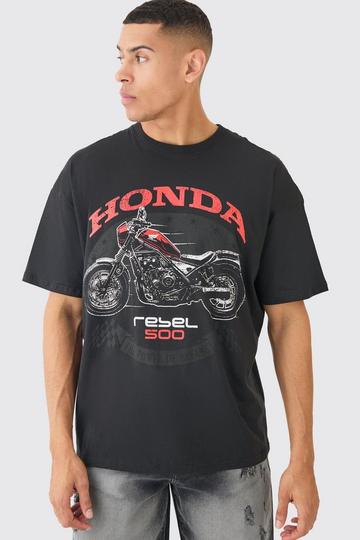 Loose Honda Motorcycle License T-shirt black
