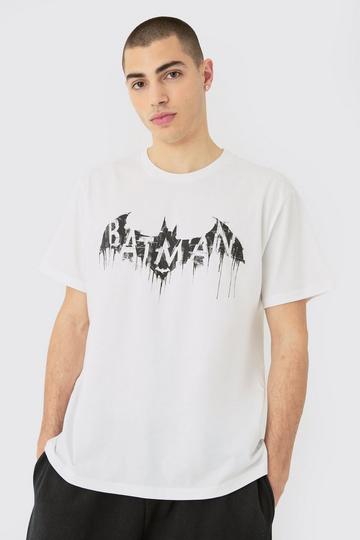 Oversized DC Batman Logo License T-shirt white
