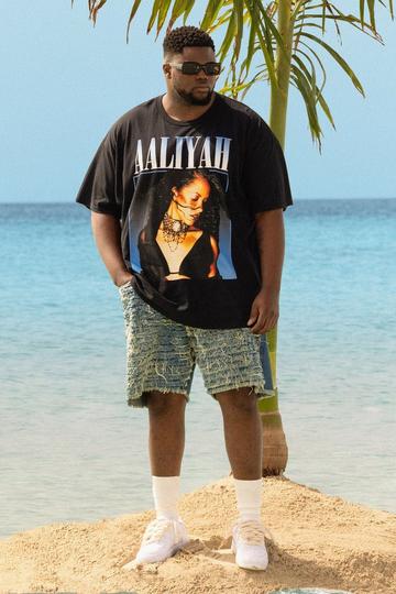 Black Plus Aaliyah License T-shirt Black