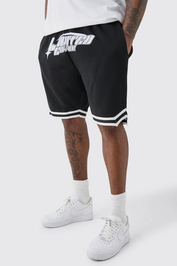 Plus Loose Fit Limited Edition Basketball Short In Black black