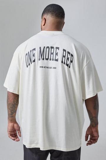 Plus Man Active Gym Oversized Rep T-shirt ecru