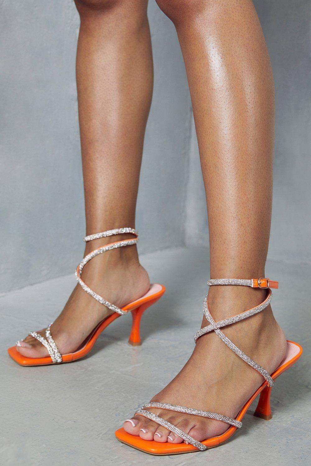 Orange stilettos best sale