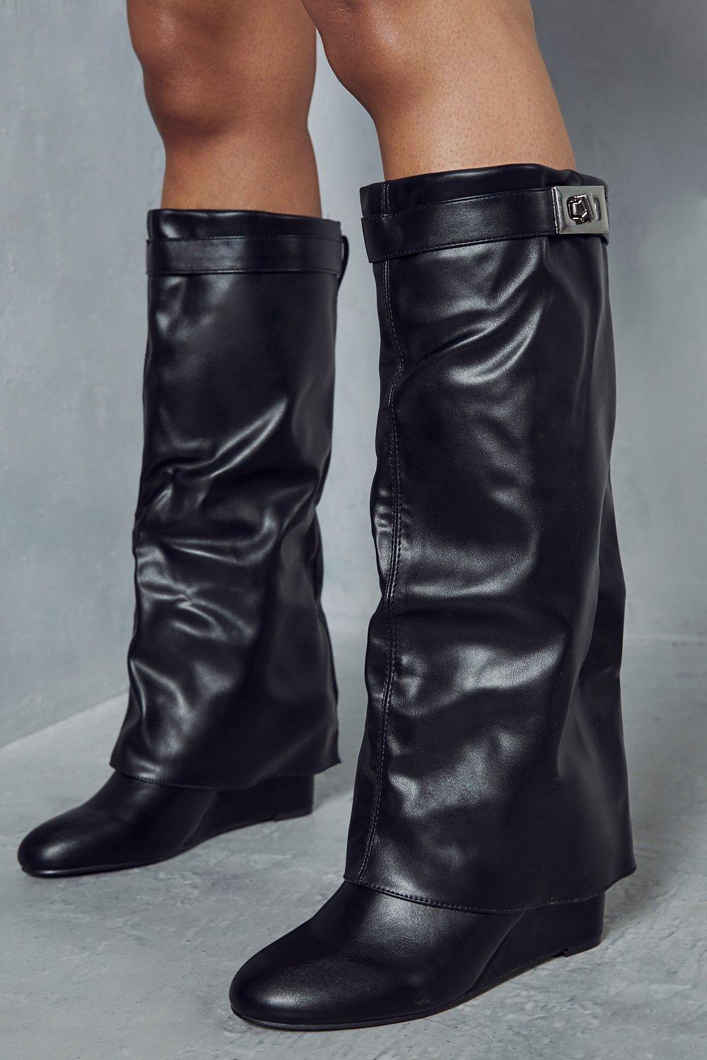 Wedge boots | boohoo UK