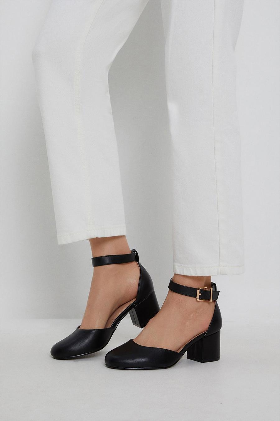 Wide Fit Hope Ankle Strap Closed Toe