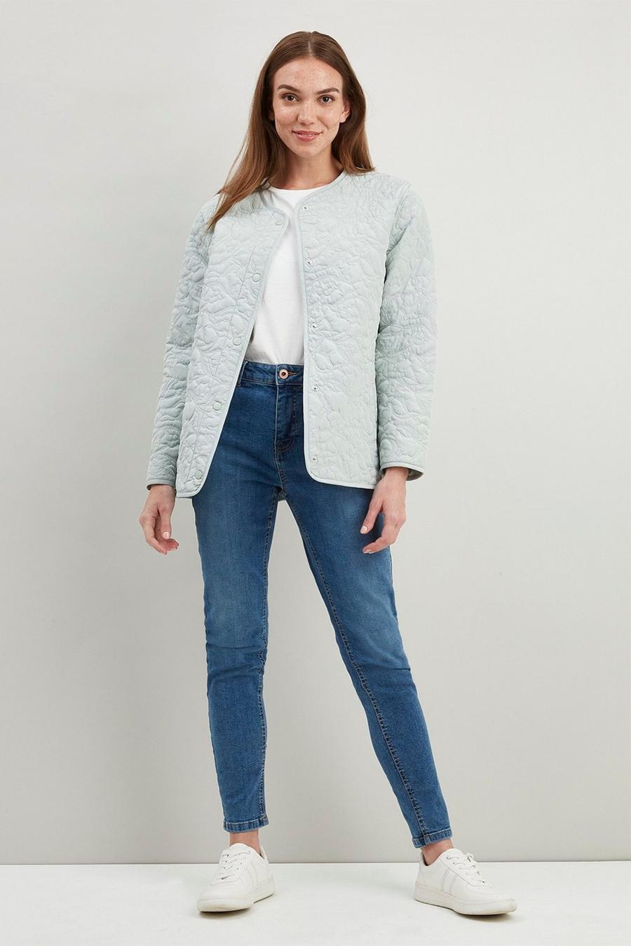 Petite Floral Quilted Jacket