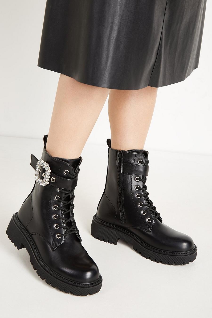 Milly Embellished Buckle Boot
