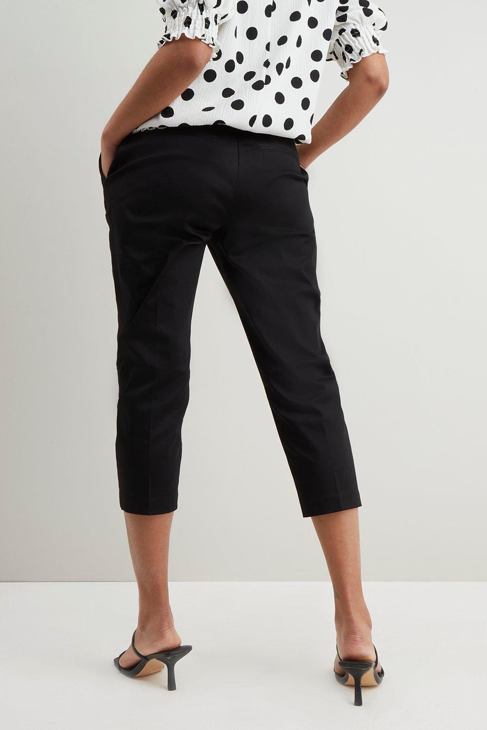 Cotton Stretch Cropped Trousers - Crop trouser 