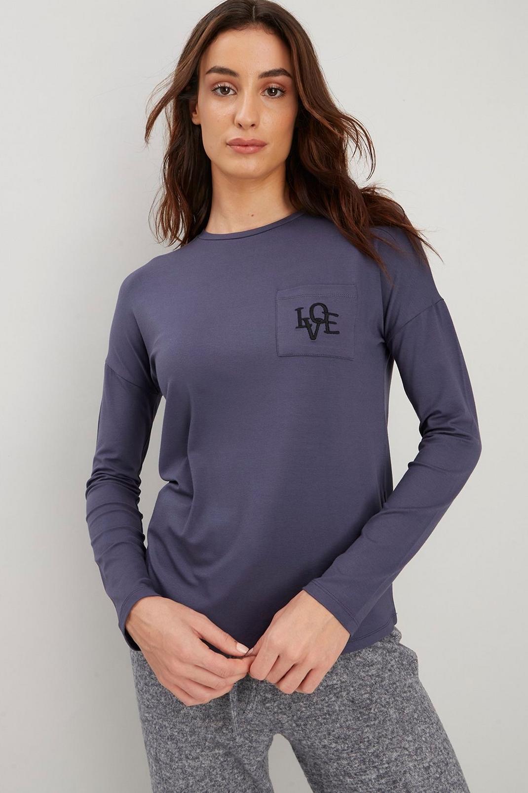 423 Grey Love Long Sleeve T-shirt image number 1