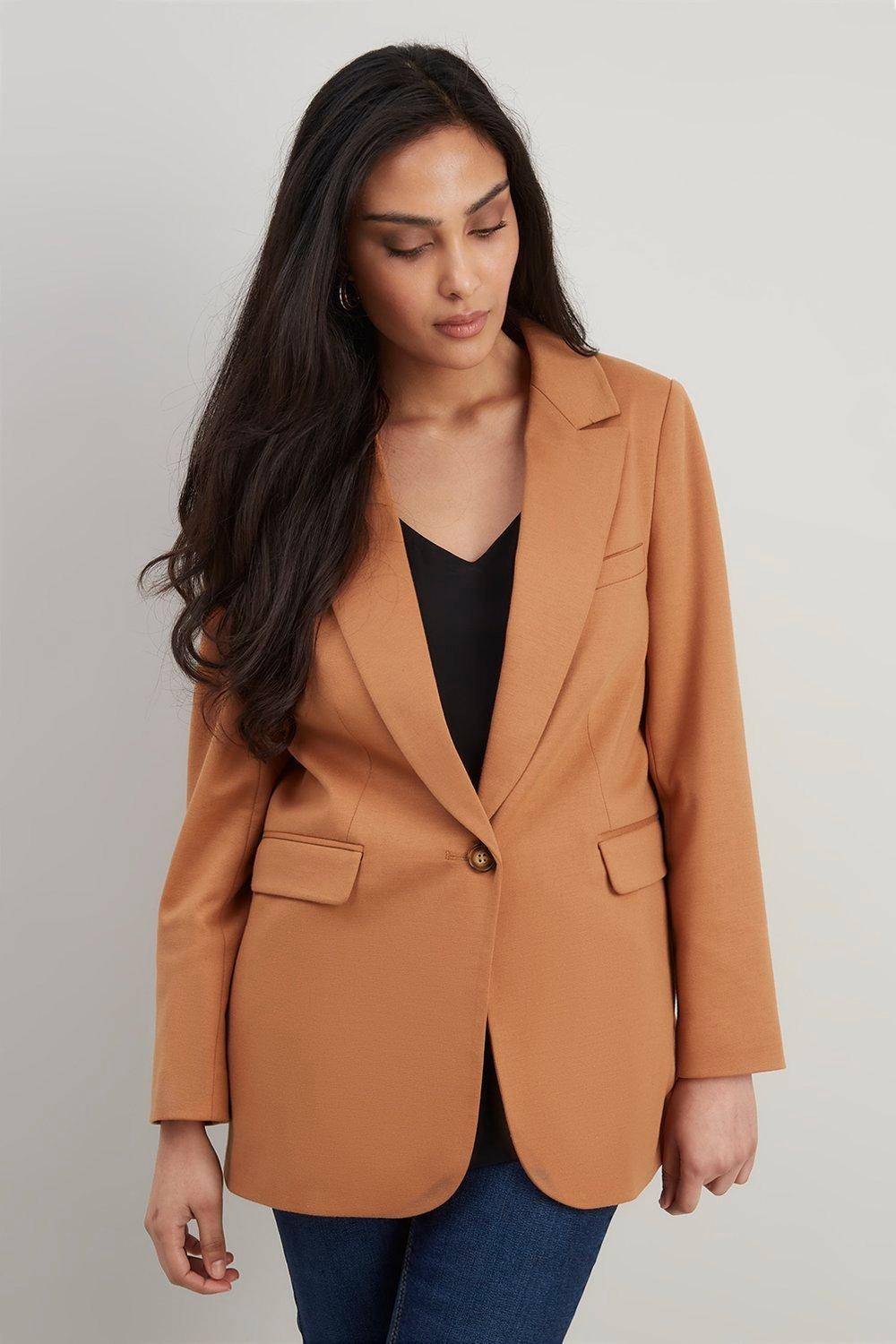 camel petite blazer