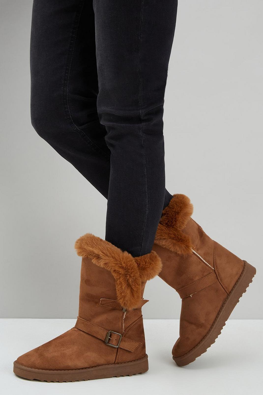 166 Melody Faux Fur Lined Calf Boot image number 1